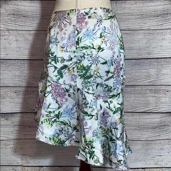 FOXIEDOX WOMEN'S ASYMMETRICAL FLORAL SKIRT SIZE SMALL - Picture 2 of 7